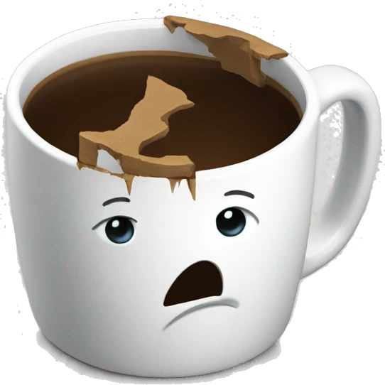 broken mug emoji