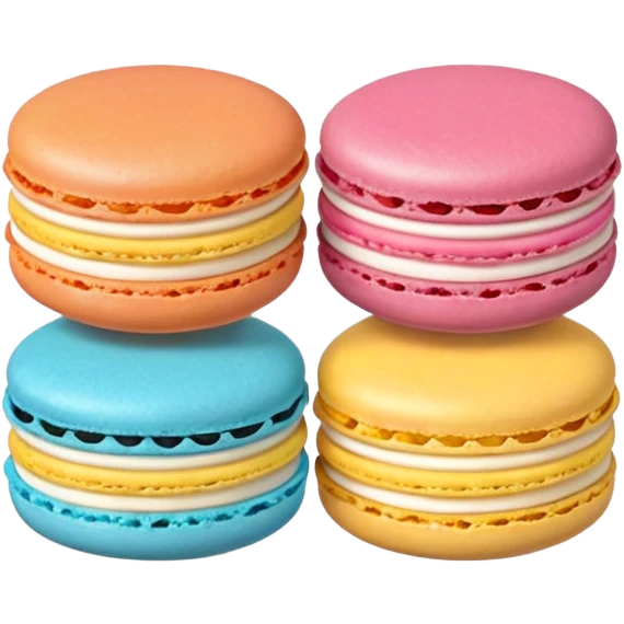 Three Macarons  emoji