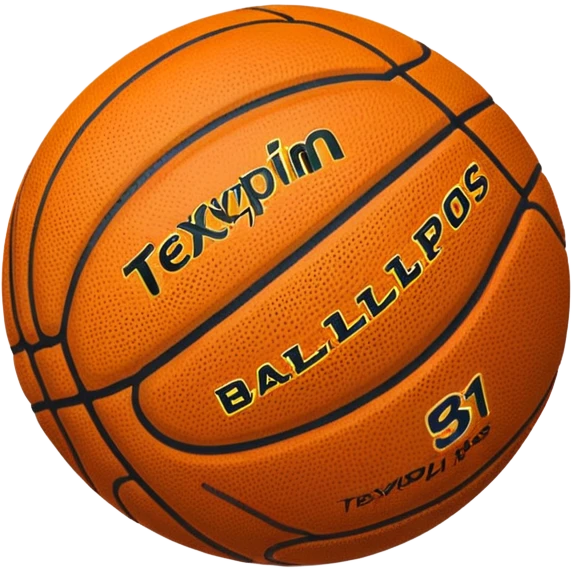 Crea un balón de basket negro con rayas blancas emoji