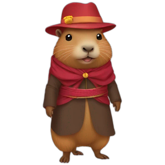 capybara in Elza’s costume  emoji