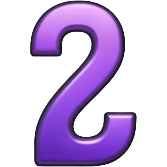 number 2 black and purple emoji