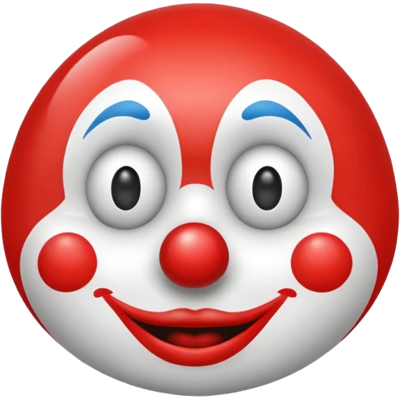 Only red cirque clown nose emoji