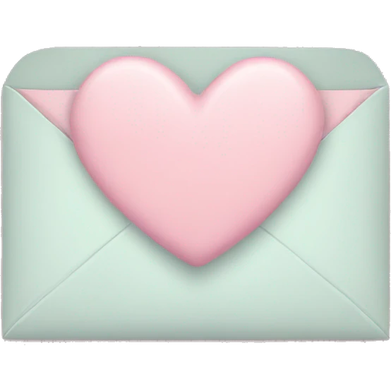pastel pink heart envelope emoji
