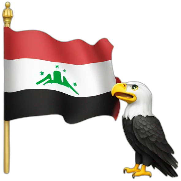 Iraq flag and eagle emoji