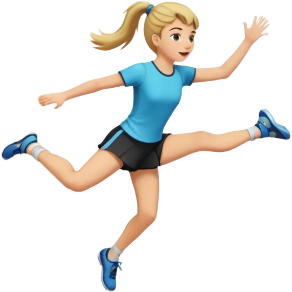 girl jumping off cliff emoji