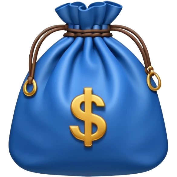 blue money bag emoji
