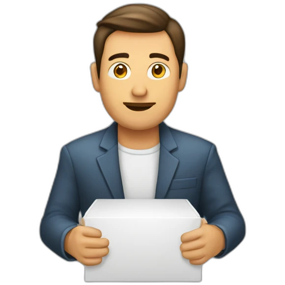 Hombre votando en urna emoji