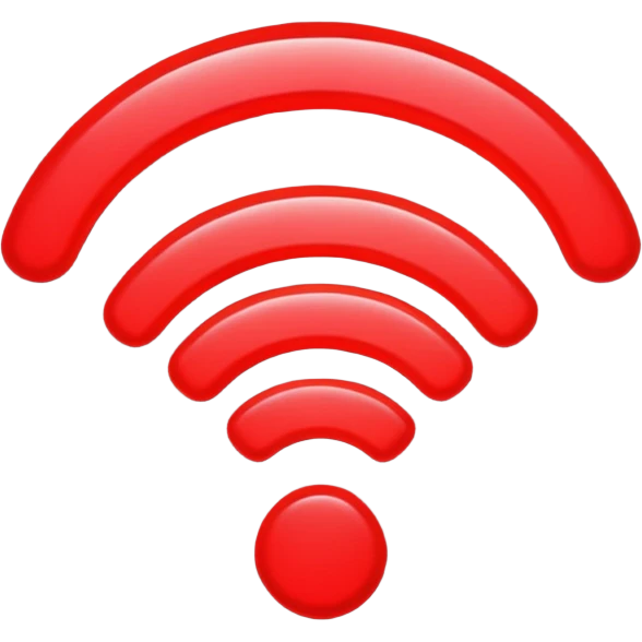 Wifi red emoji