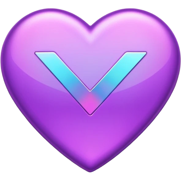 holographic purple checkmark symbol emoji