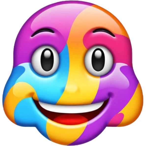 make the word "weird" with a weird and colourful font  emoji
