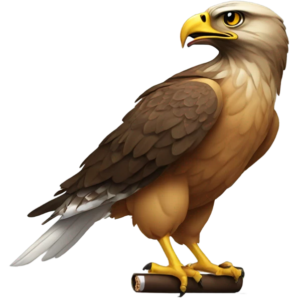 Hawk smoking cigar  emoji