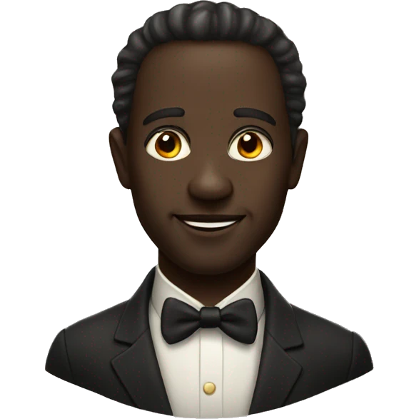 charming dark-skinned gentleman portrait emoji
