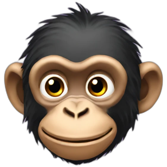 Chimp in love emoji
