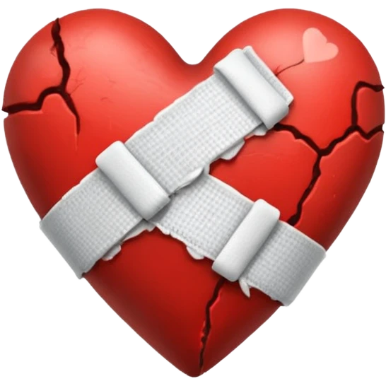 Black and white bandage heart emoji