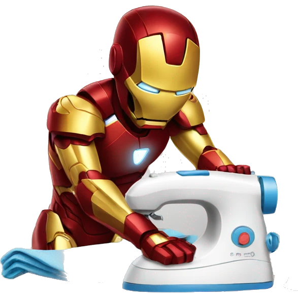 ironman ironing clothes emoji