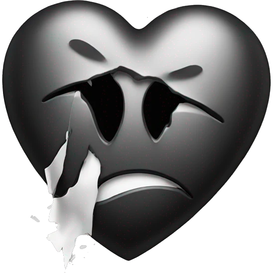 Emoji Broken black heart emoji