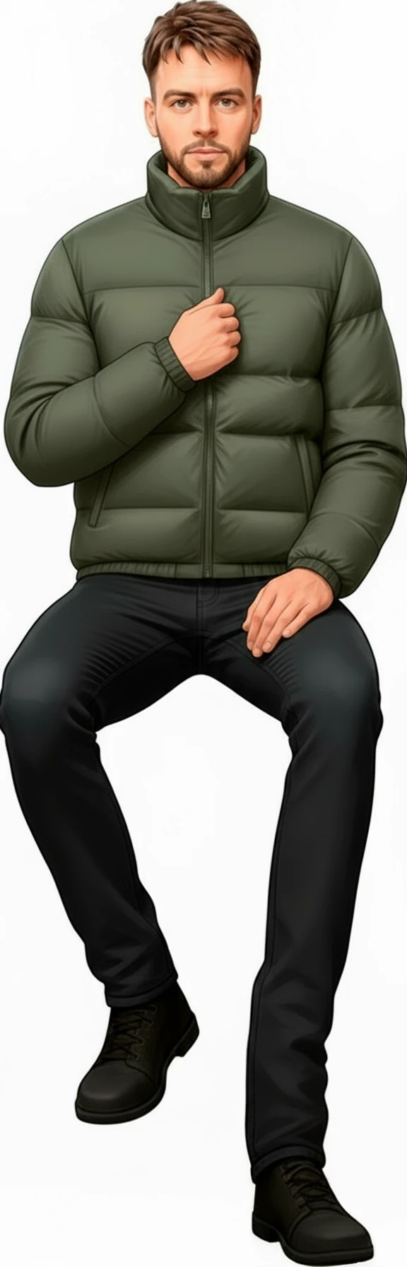 оставь все как есть, только правая рука будет согнута в локте, кисть в районе груди, без фона emoji