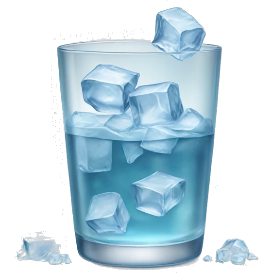 Glass of ice emoji