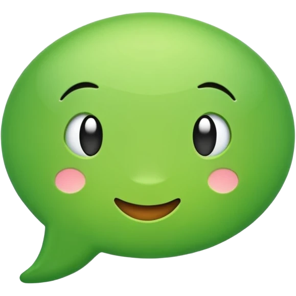 Green Speech bubble emoticon emoji