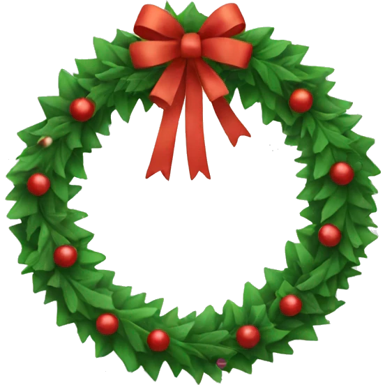christmas wreath emoji