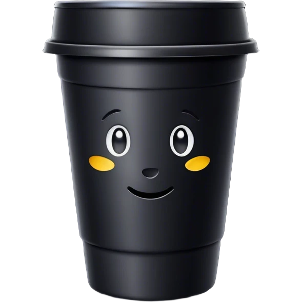 black plastic cup emoji