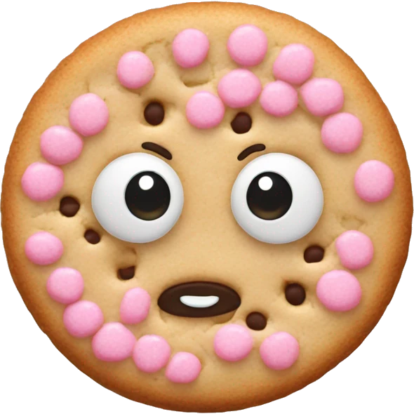 Cookie with light pink sprinkles  emoji