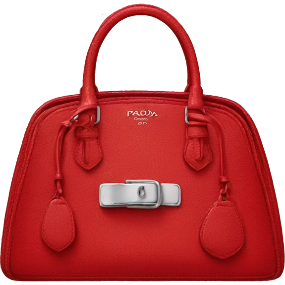 Prada purse in red emoji