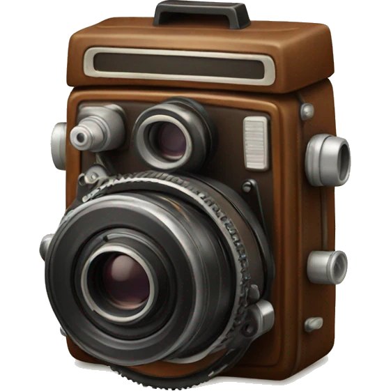 Brown vintage camera emoji