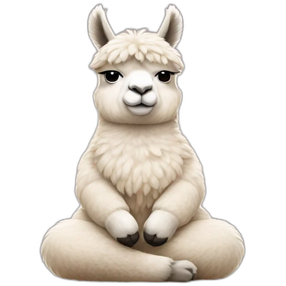alpaca meditating emoji
