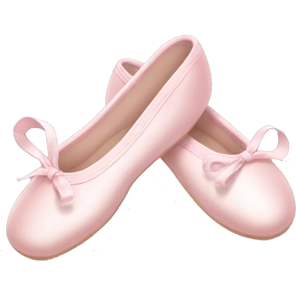 Pale pink ballet shoes emoji
