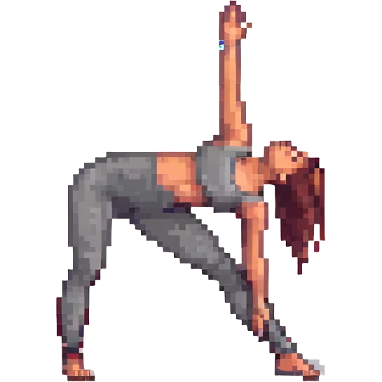 yoga woman in a different pose, simple emoji
