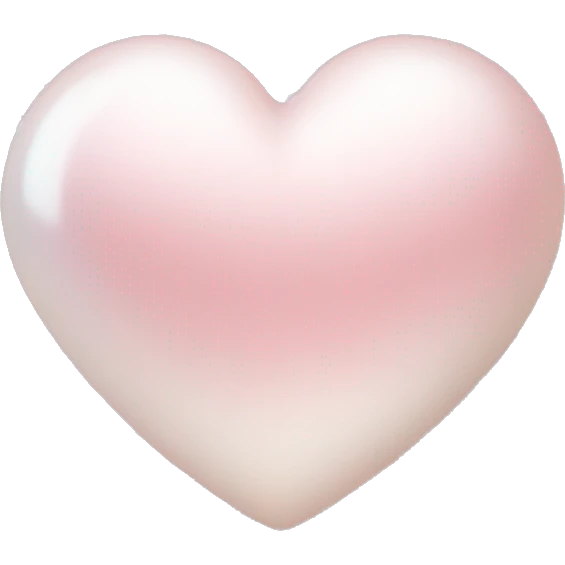 pearl light pink heart emoji