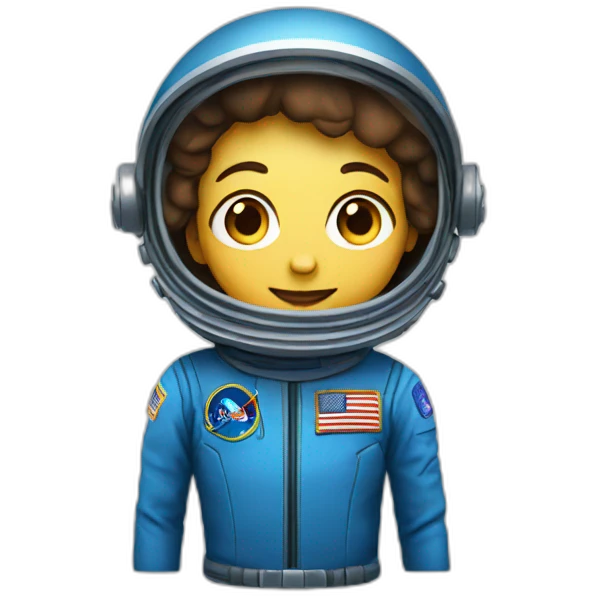 Space explorer with blue spacesuit emoji