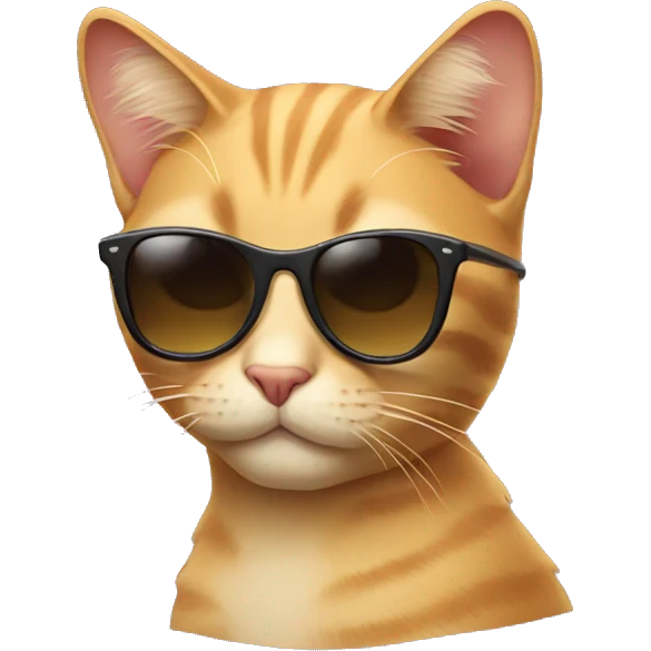 Cat with sunglasses emoji