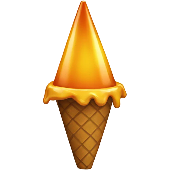 a shiny cone emoji