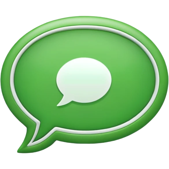 green speech bubble emoji containing white checkmark no face emoji