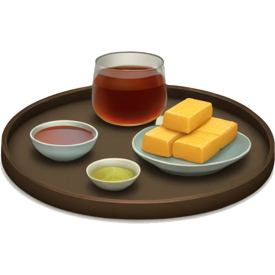 chinese tray with tea emoji