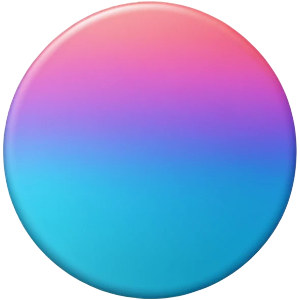 
One  3d credit coin color in in gradient of turquoise, blue, pink, purple, and coral emoji