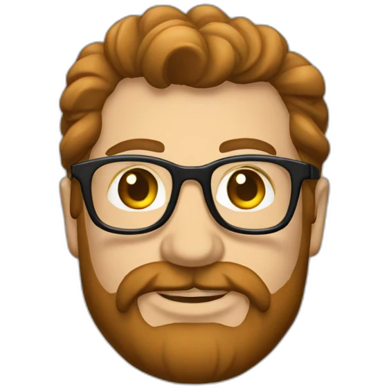 moreno , gafas de ver y barba emoji