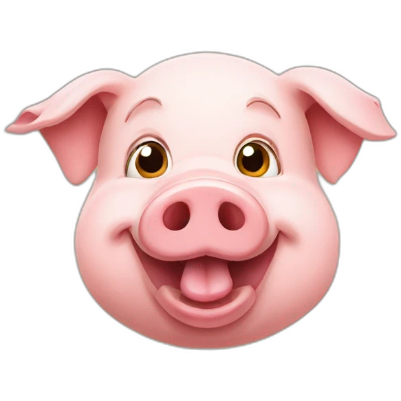 Funny pig emoji