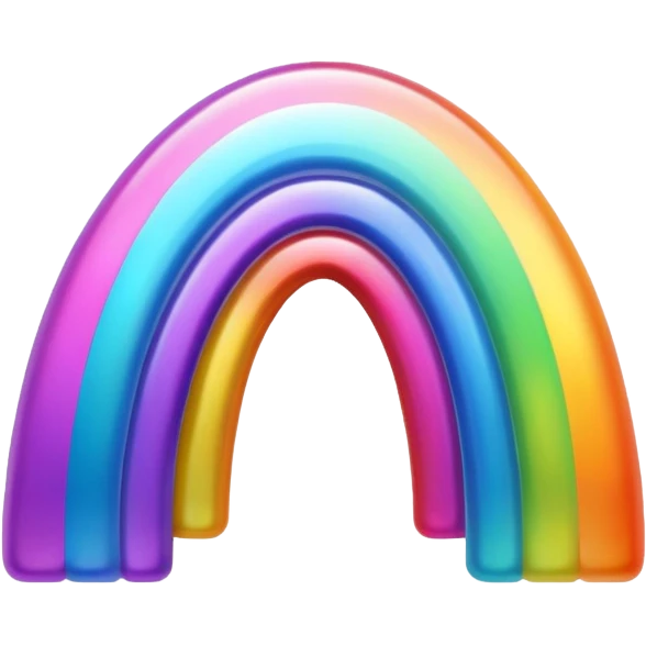 Multidimensional prismatic rainbow emoji