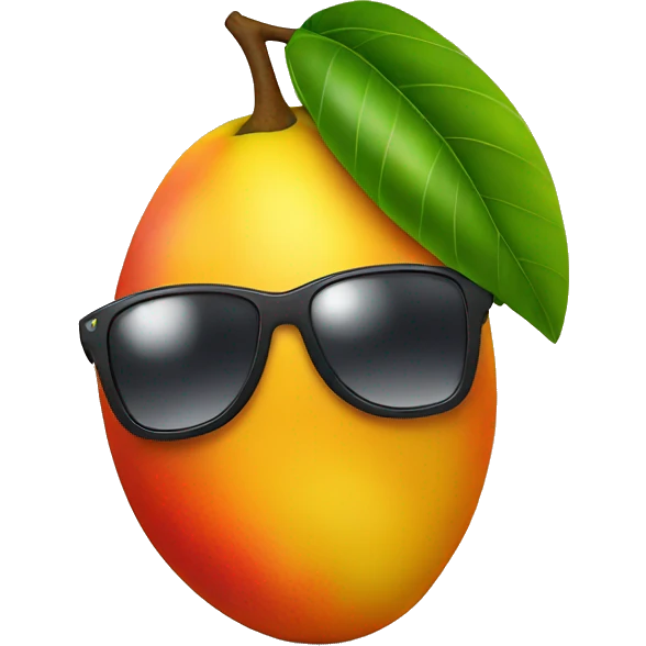 mango with sunglasses emoji