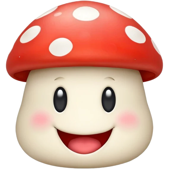 Silly Mushroom smiley face emoji