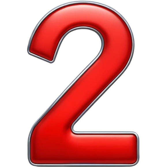 Red number "2" emoji