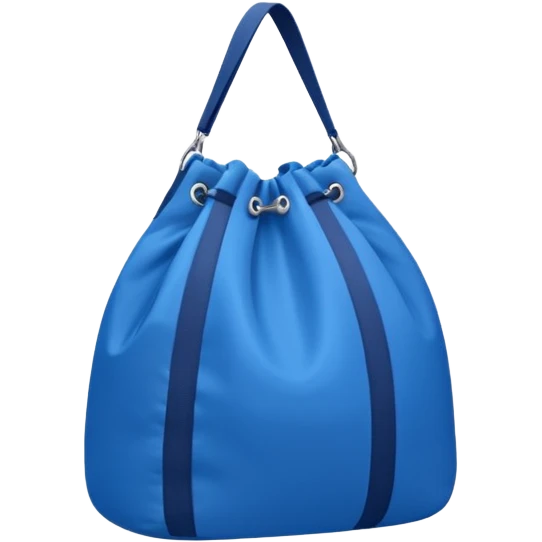 sac de sport bleu sans motif emoji