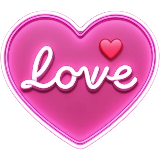 glowing pink neon sign that says "i Love u " in cursive. With a heart emoji