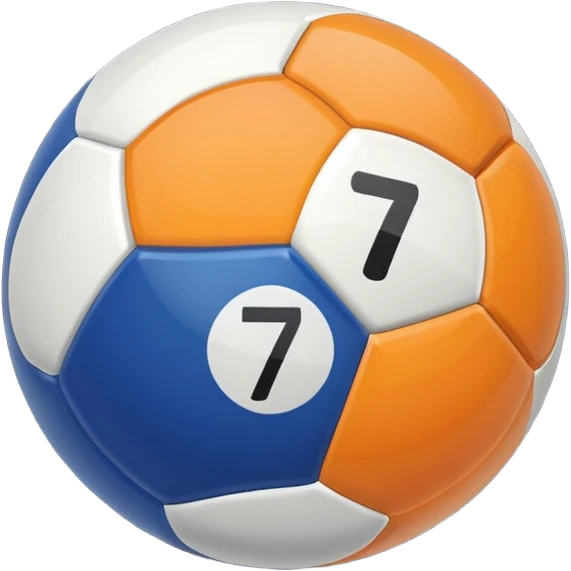 Pool ball back ball with the number 7 on it. emoji