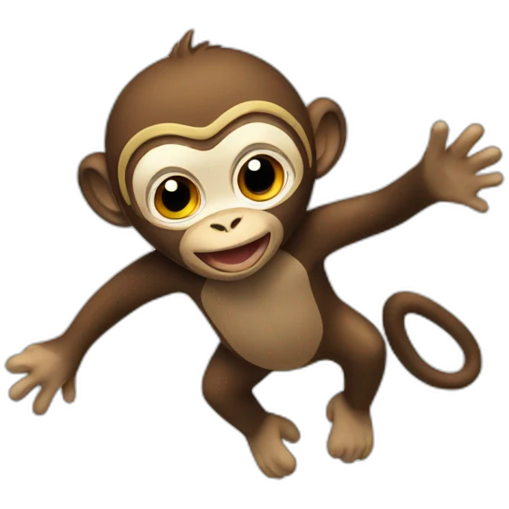 Skidiving Monkey emoji