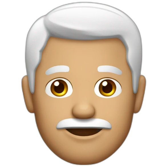Hombre blanco de 43 años de pelo marroncon chiva emoji