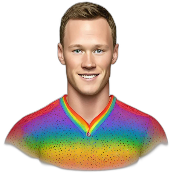 Disco Jonathan Toews wearing rainbow lace shirt emoji